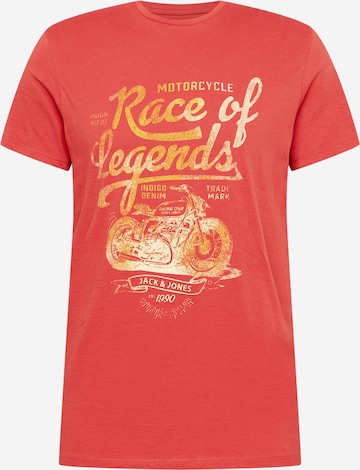 JACK & JONES T-Shirt 'BIKER' in Rot: predná strana