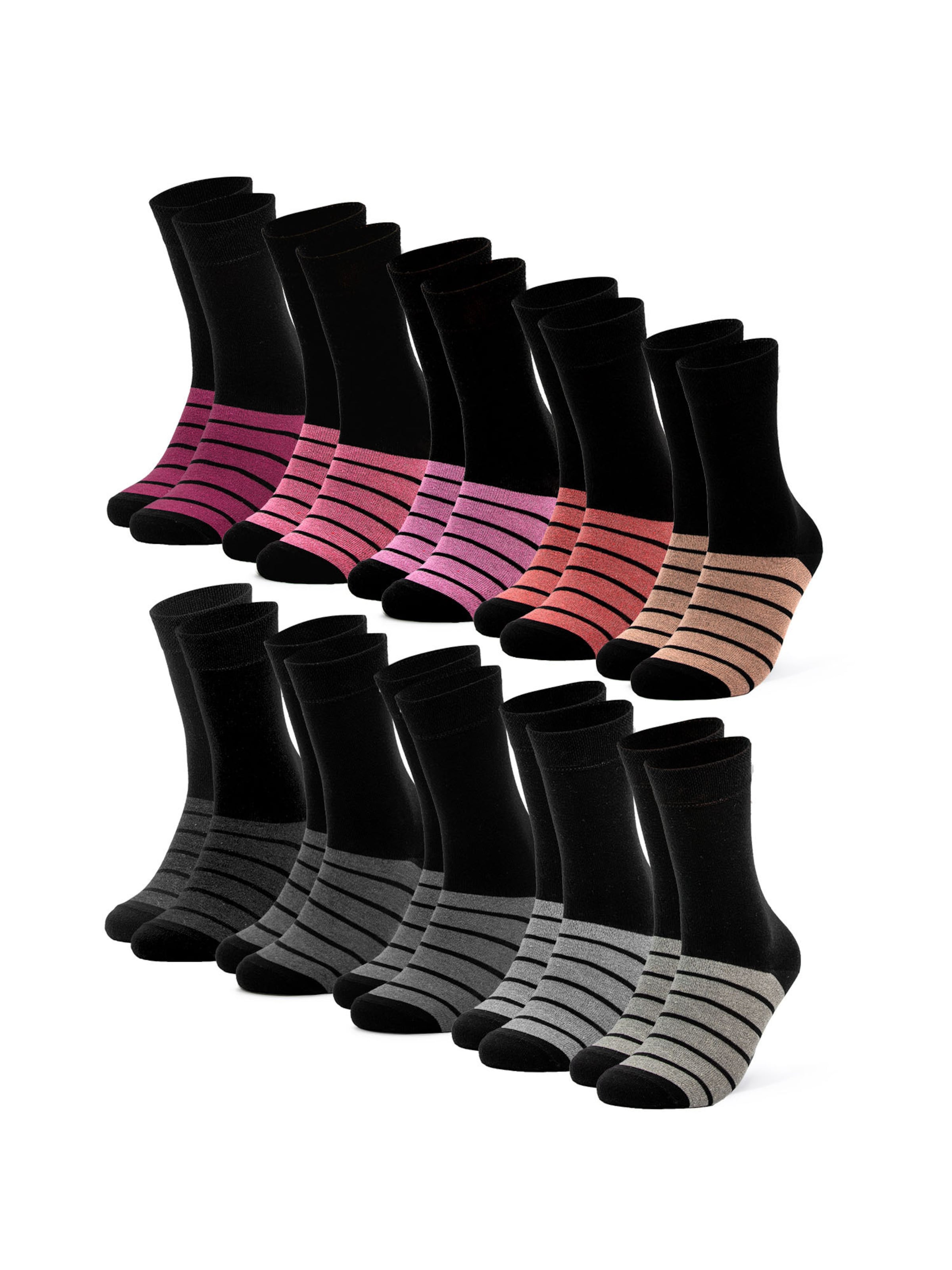 Calzino 'Laura' di Occulto in nero: frontale