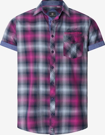Jan Vanderstorm Comfort fit Button Up Shirt 'Hilsing' in Pink: front