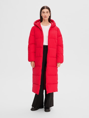 SELECTED FEMME - Sobretudo de inverno 'Janina' em vermelho