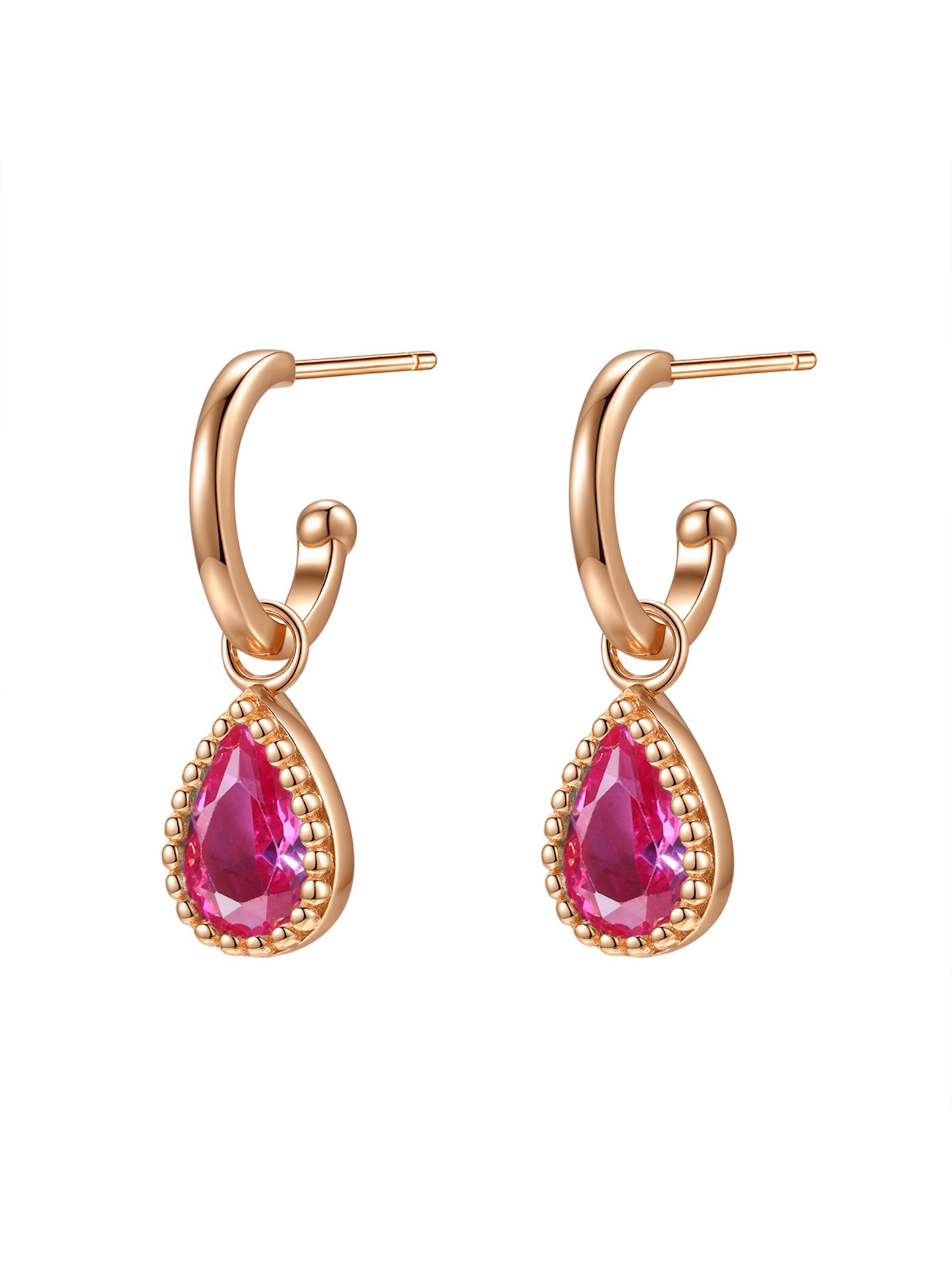 Hey Happiness - Pendientes 'July Birthstone' en oro