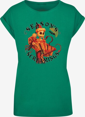 ABSOLUTE CULT Shirt 'The Nightmare Before Christmas - Seasons Screamings' in Green: front