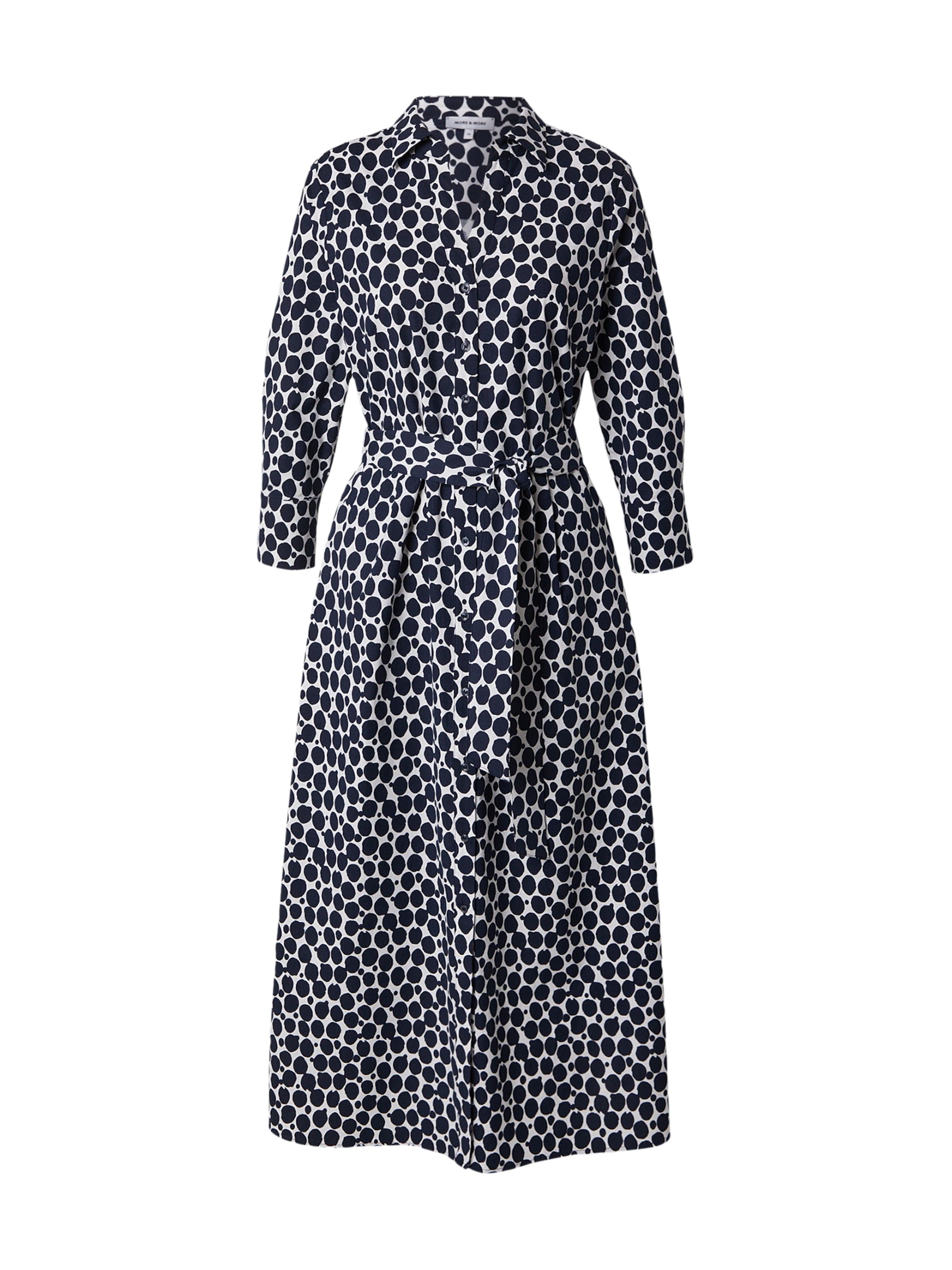 MORE & MORE - Vestido camisero en azul: frente