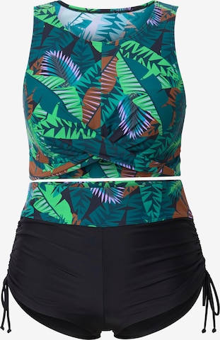 Ulla Popken High neck Bikini värissä musta: etupuoli