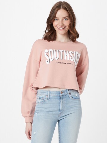 Sweat-shirt PIECES en rose : devant