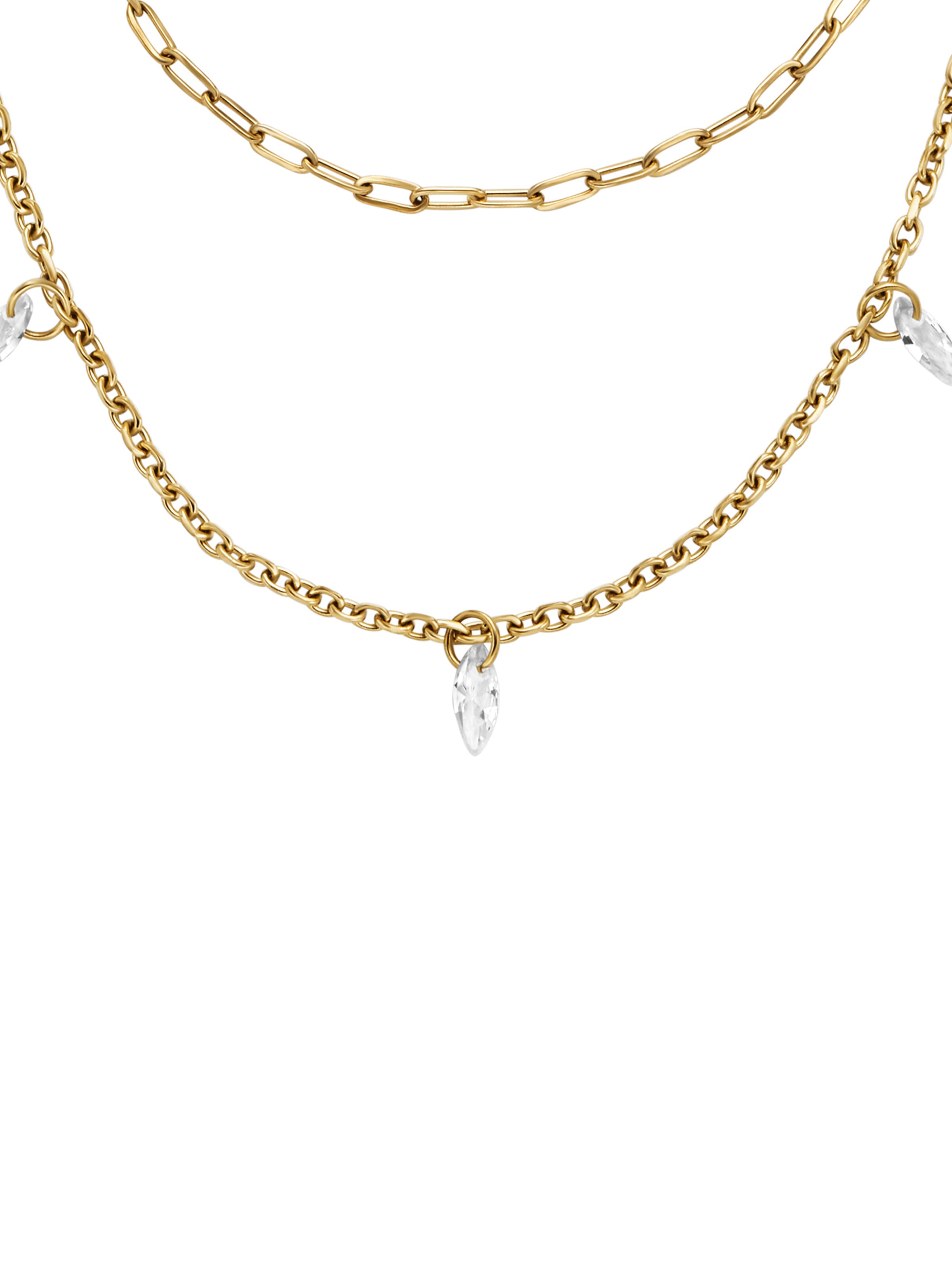 FOSSIL Łańcuszek 'Ellis' w kolorze złoty