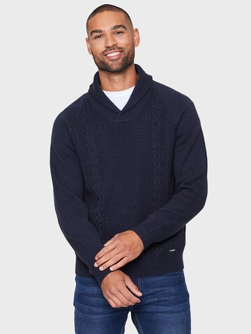 Threadbare Sweater 'Trojan' in Blue: front