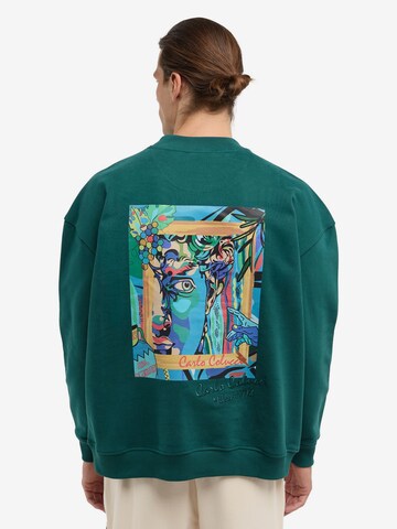 Sweat-shirt 'De Stermich' Carlo Colucci en vert