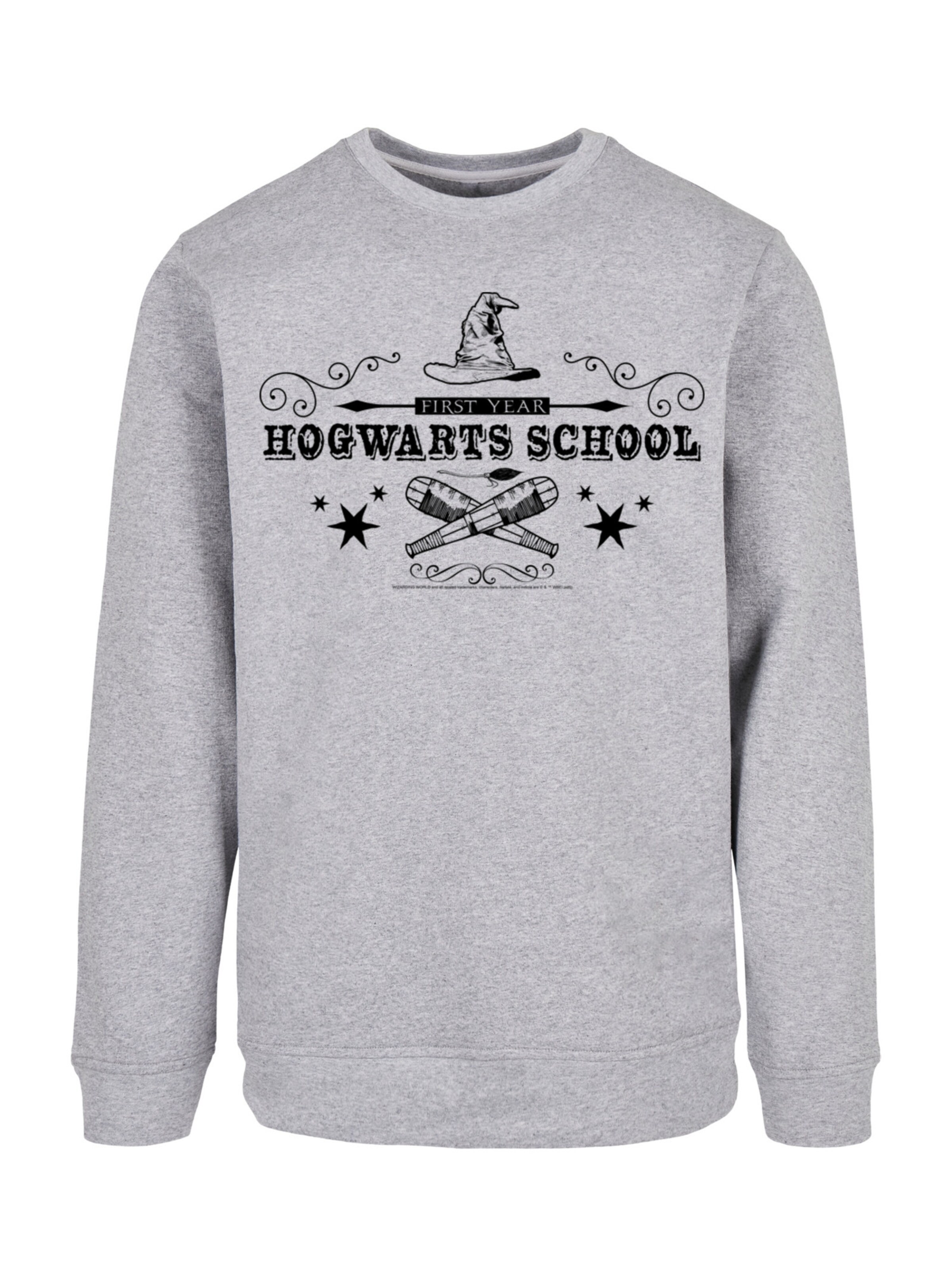 F4NT4STIC Sweatshirt 'Harry Potter Hogwarts First Year' in Grijs: voorkant
