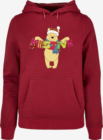 ABSOLUTE CULT Sweatshirt 'Winnie The Pooh - Festive' in Red: front