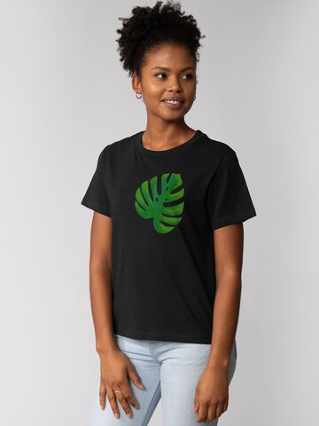 T-shirt 'Monstera 2.0' Watapparel en noir : devant
