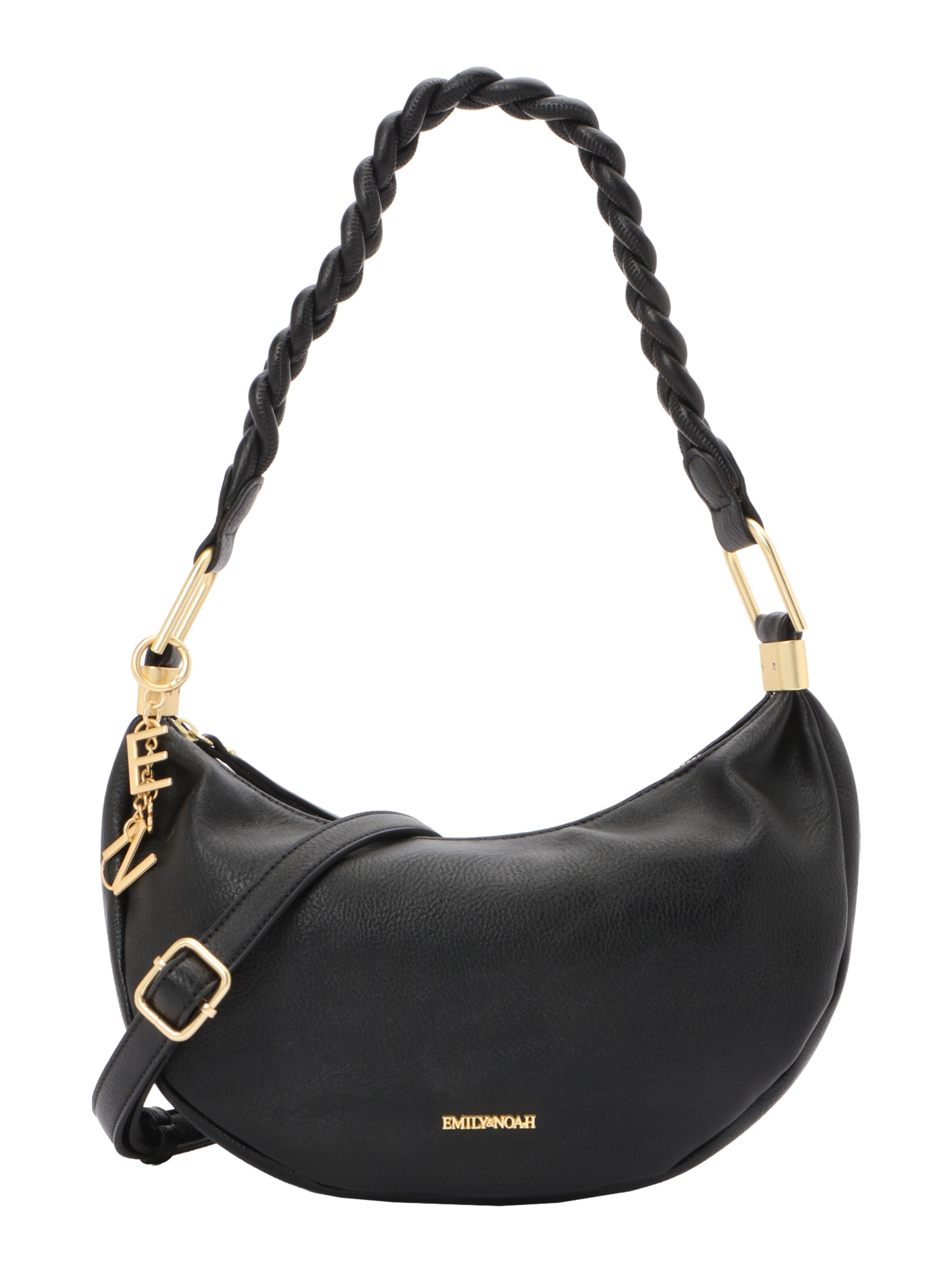 Borsa a spalla 'Judith' di Emily & Noah in nero: frontale