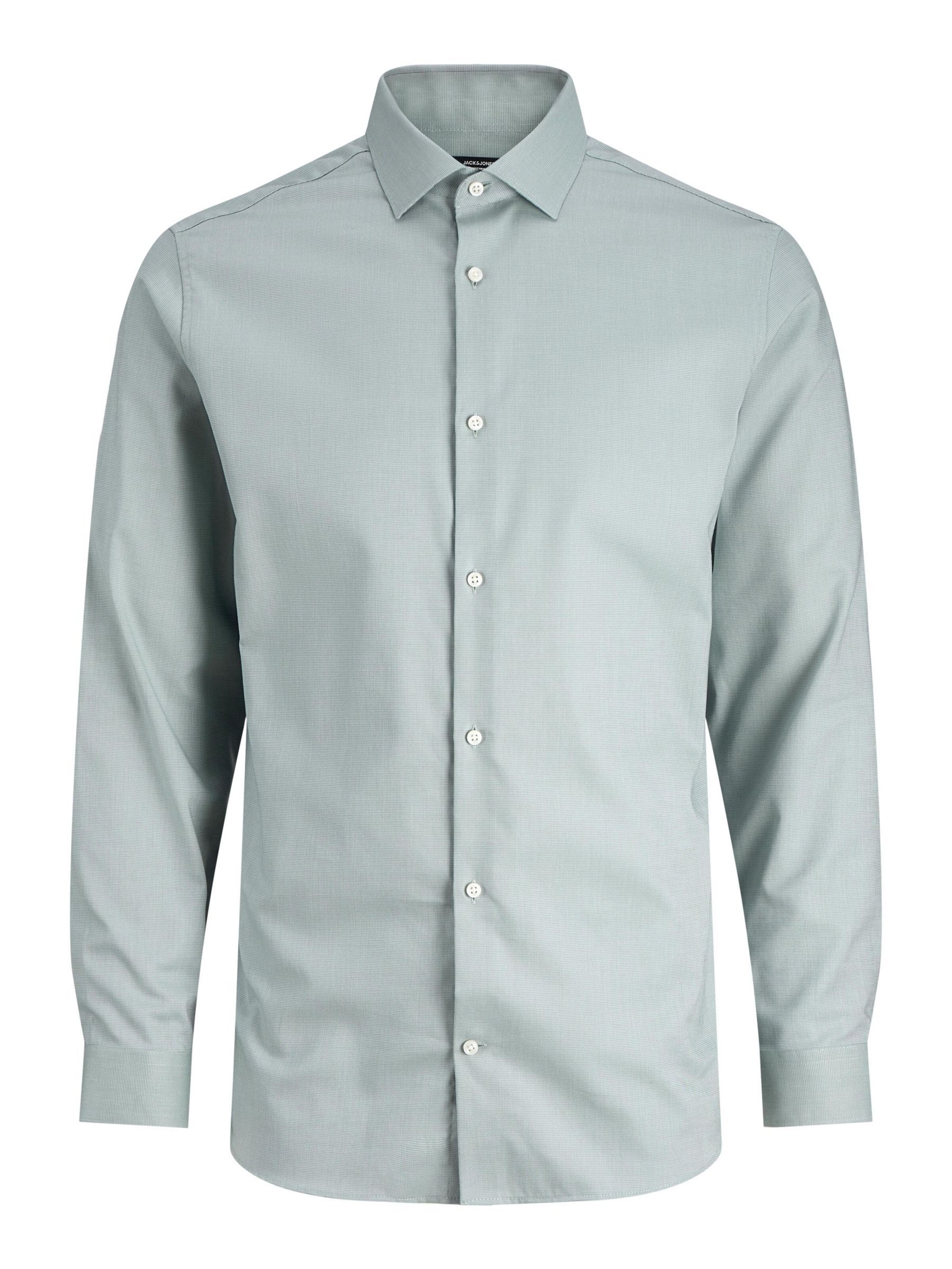 Coupe slim Chemise 'JPRBLAPARKER' JACK & JONES en bleu : devant