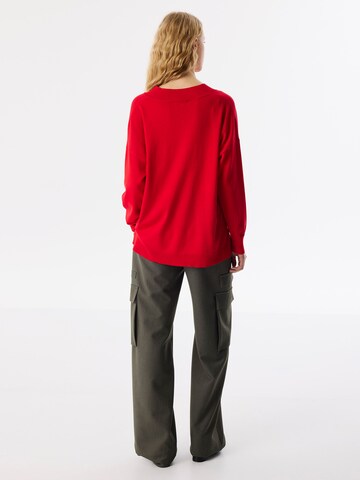 Twist Trui in Rood