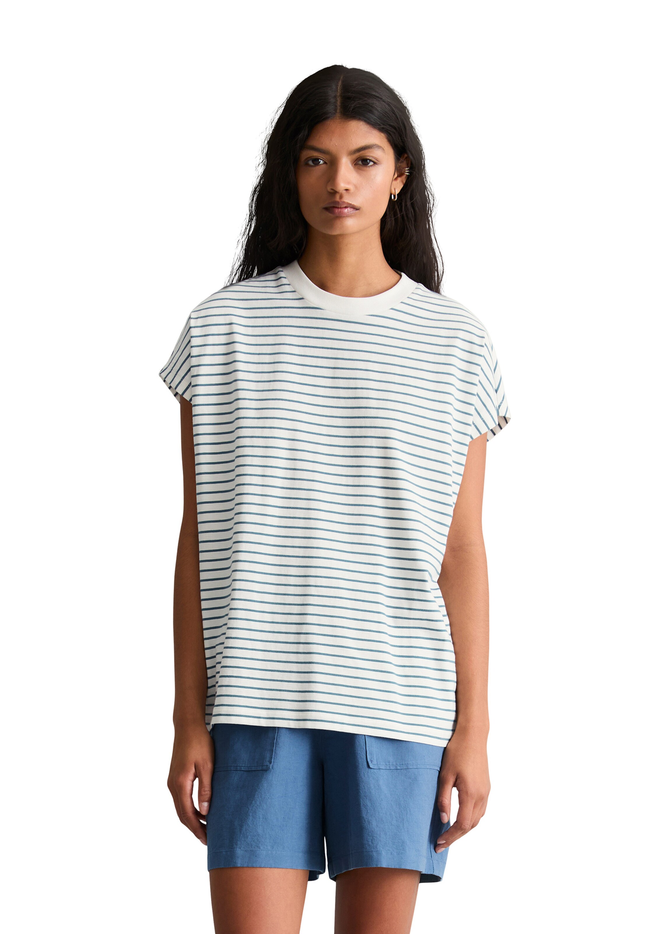 Marc O'Polo DENIM T-Shirt in Blau: Vorderseite