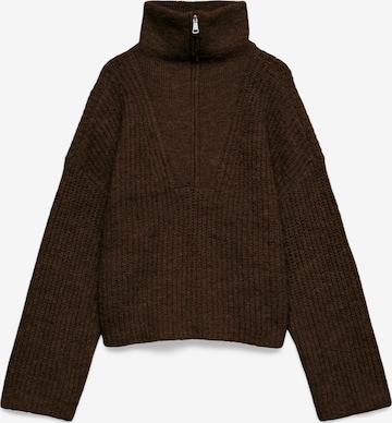 VERO MODA Sweater 'VMNolan' in Brown: front