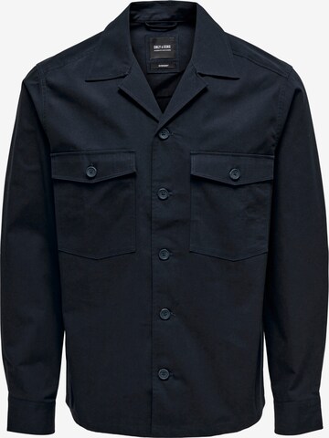 Only & Sons Regular fit Overhemd in Blauw: voorkant