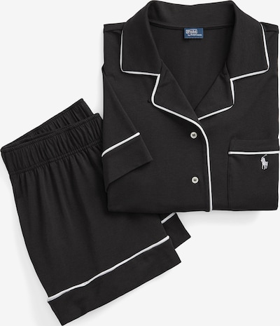 Polo Ralph Lauren Pyjama ' Short Sleeve PJ Set ' en noir, Vue avec produit