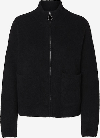 SELECTED Вязаная кофта 'SLFSia Ras' в Черный: спереди