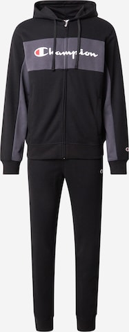 Survêtement Champion Authentic Athletic Apparel en noir : devant