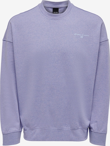Only & Sons Sweatshirt 'Layne' in Purple: front