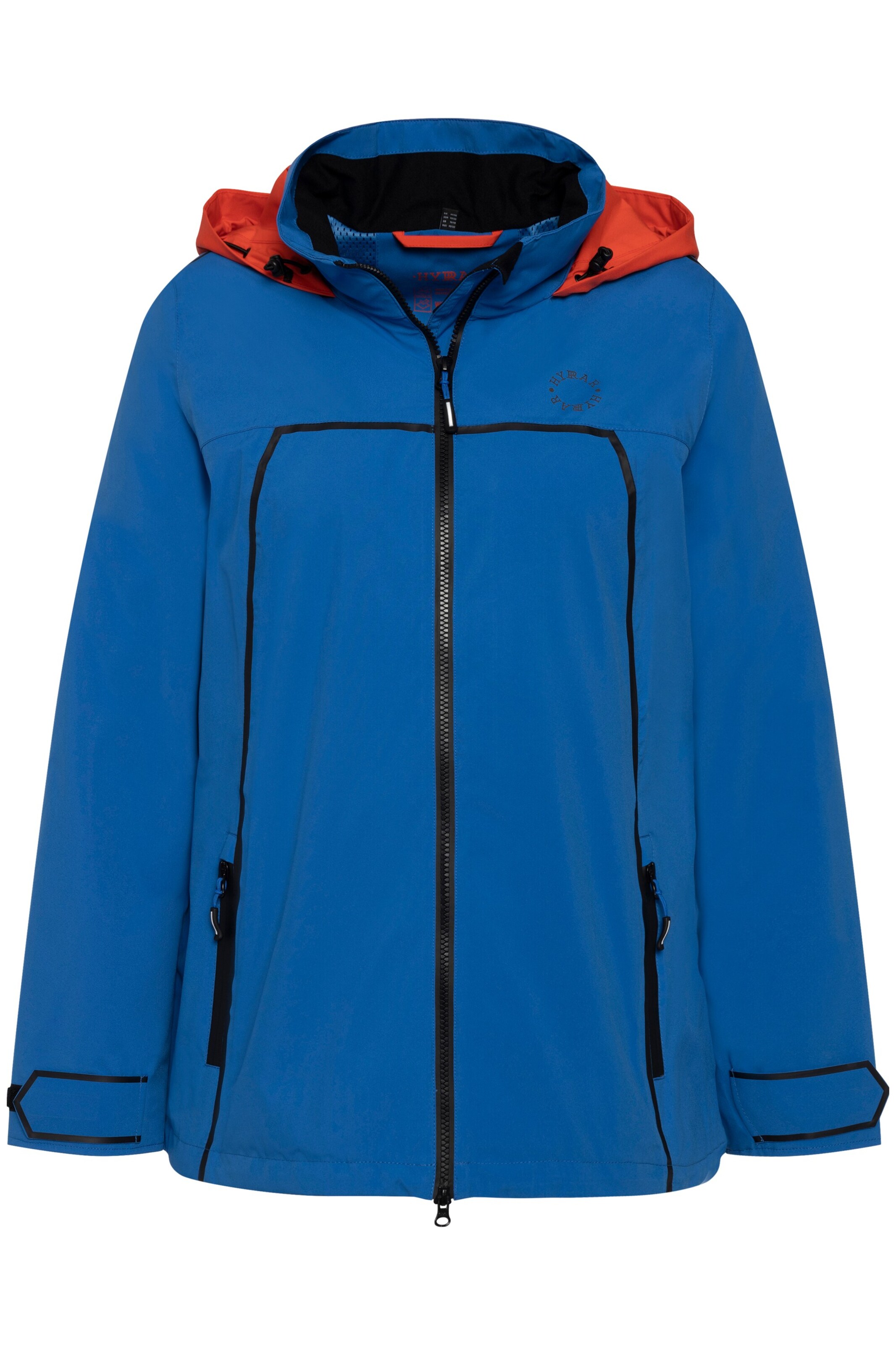 Ulla Popken Weatherproof jacket in Blue: front