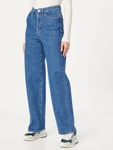 Wide leg Jeans 'REBECCA' de la Aware pe albastru: față