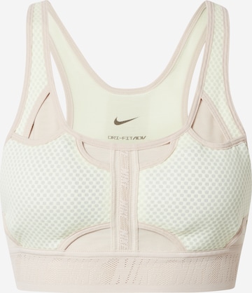 NIKE Bustier Sport bh in Groen: voorkant