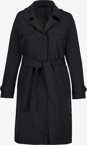 Ulla Popken Between-Seasons Coat in Black: front