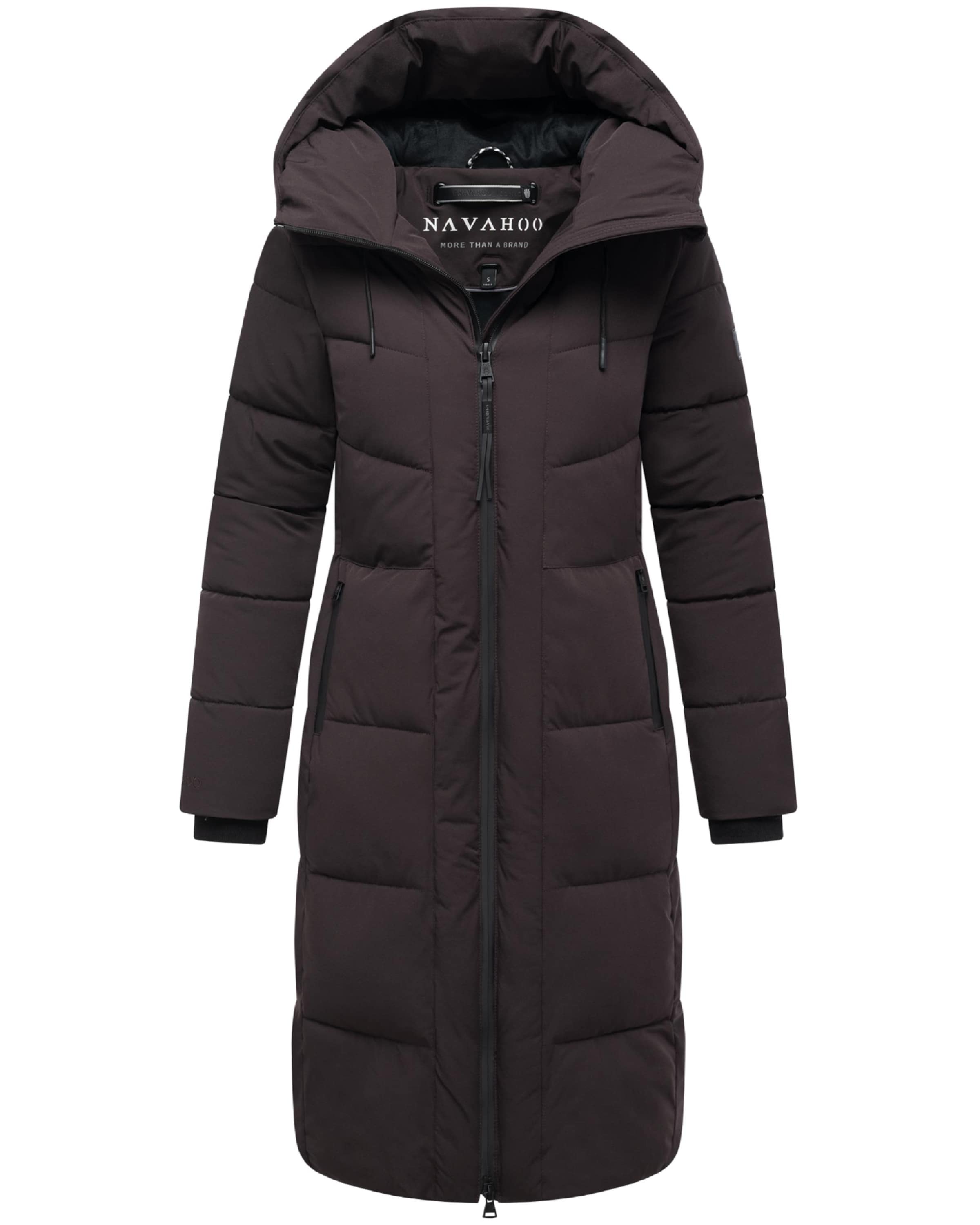 NAVAHOO Zimný kabát 'Schokokuss XIV' - Hnedá