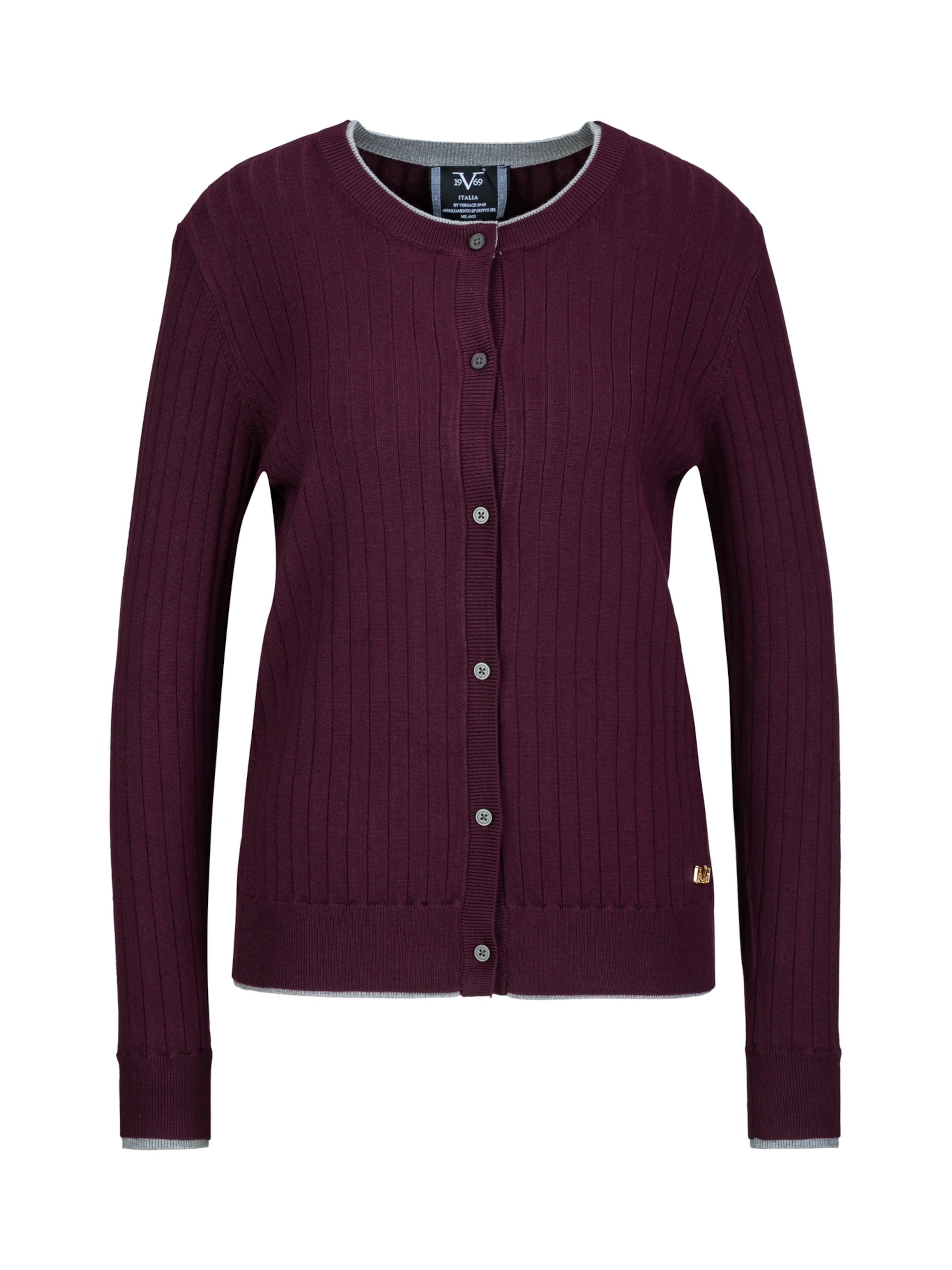 19V69 ITALIA Strickjacke 'Caro' in Rot: Vorderseite