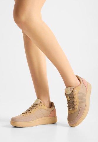 Baskets basses 'Line Sneak' WODEN en rose : devant