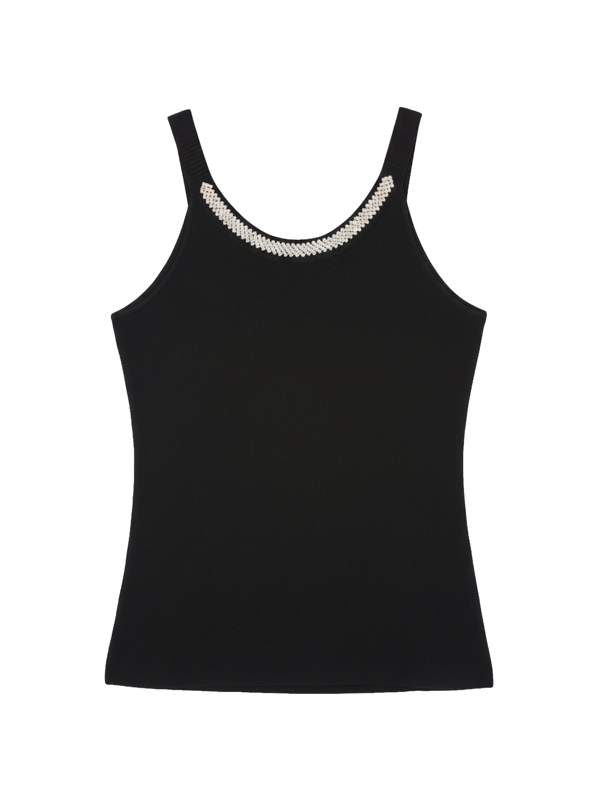 Top 'Canotta' di Yes Zee in nero: frontale