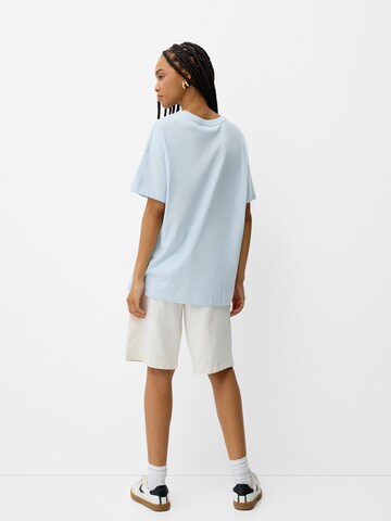 Bershka T-Shirt in Blau