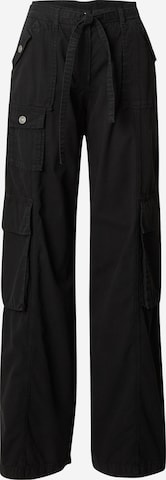 SHYX רגל רחבה מכנסי דגמח 'Janay' בשחור: מלפנים