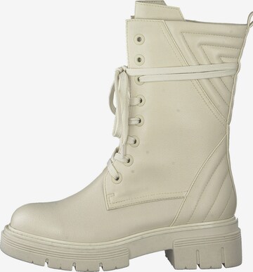 MARCO TOZZI Lace-Up Ankle Boots in Beige