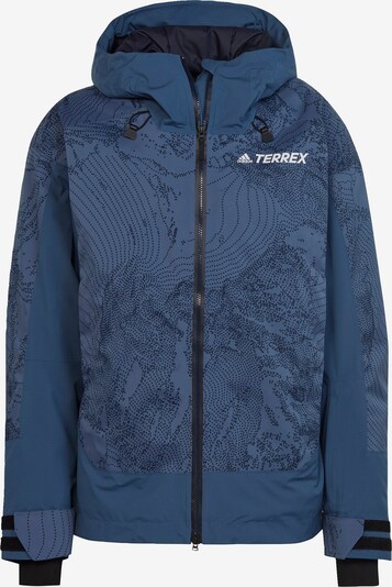 ADIDAS TERREX Outdoorjas 'Insulated Snow' in de kleur Blauw / Zwart / Wit, Productweergave