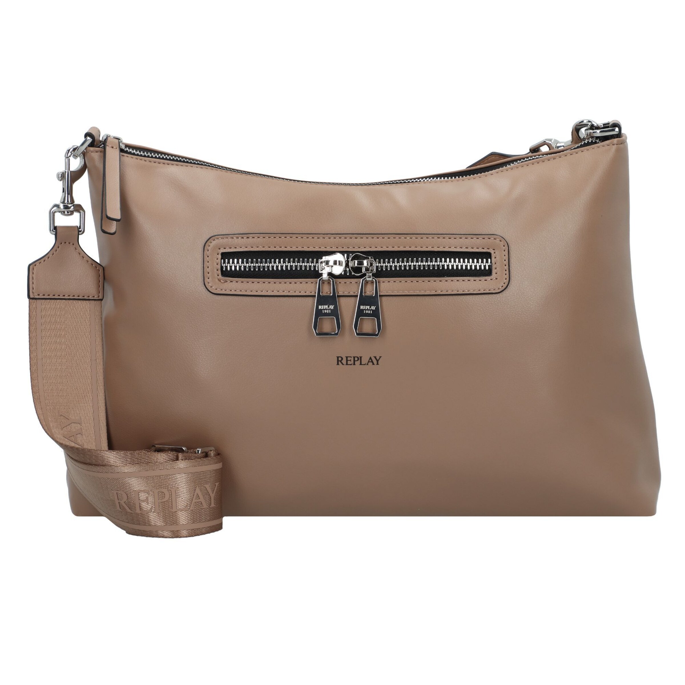 Borsa a spalla di REPLAY in beige: frontale