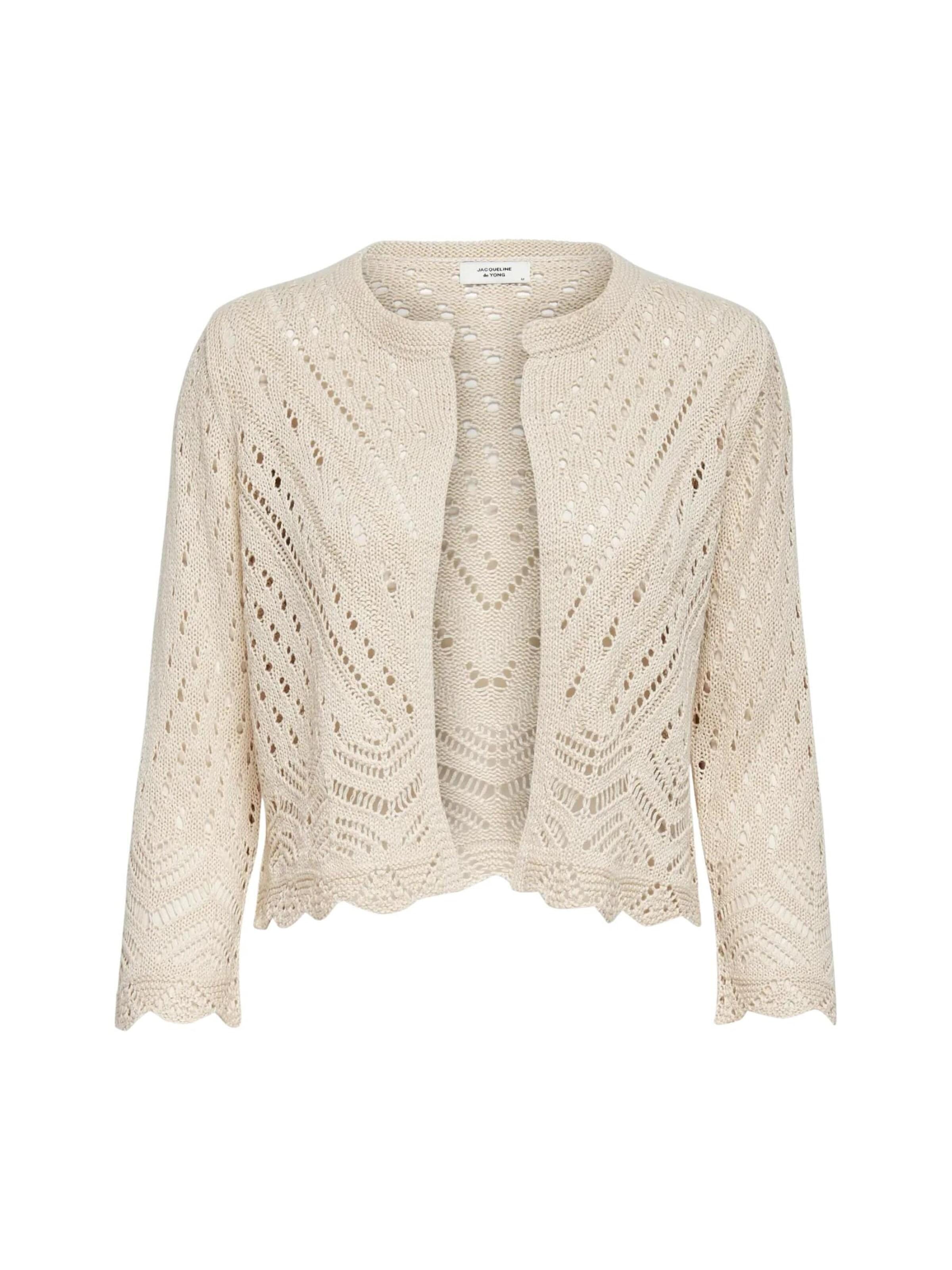 JDY Kardigan 'JDY JDYSUN 3/4 CROPPED CARDIGAN KNT NOOS CARDIGAN' w kolorze beżowy: przód