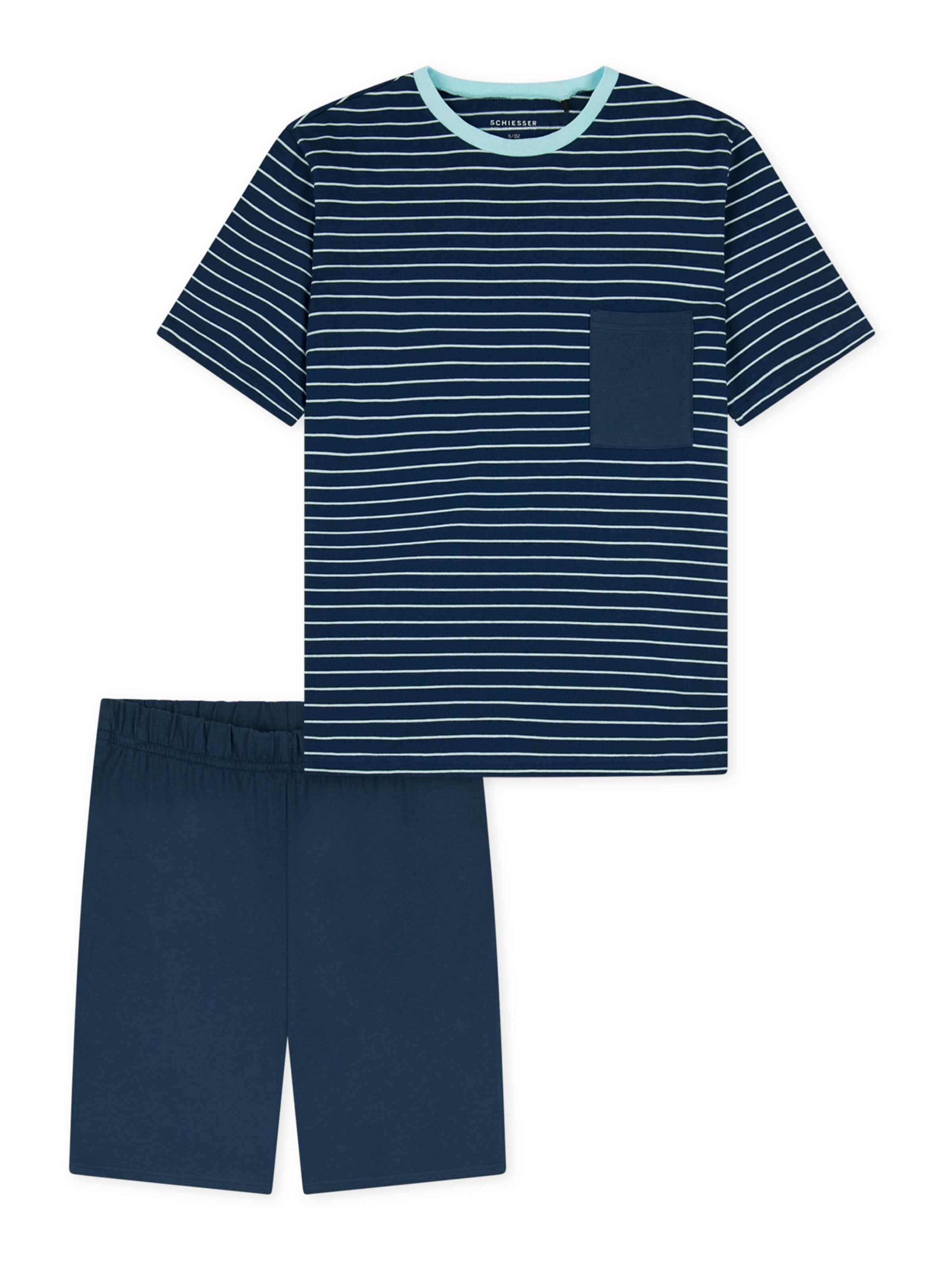 SCHIESSER Pajamas ' Nightwear ' in Blue: front