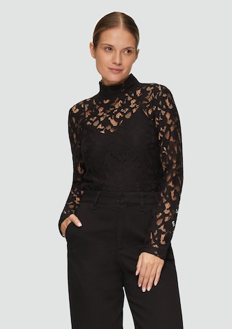 s.Oliver BLACK LABEL Shirt in Black: front