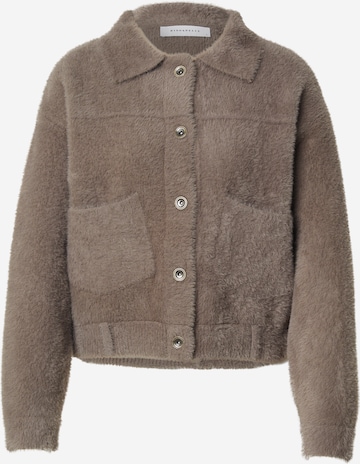 RINO & PELLE Gebreid vest 'Bubbly' in Grijs: voorkant