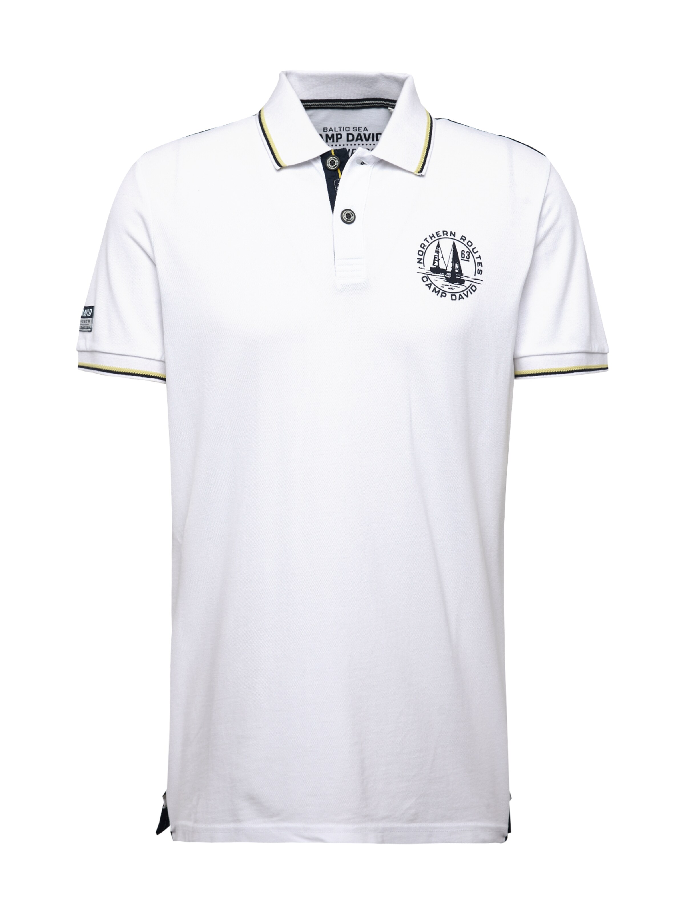 CAMP DAVID Shirt 'Cruise North' in Wit: voorkant
