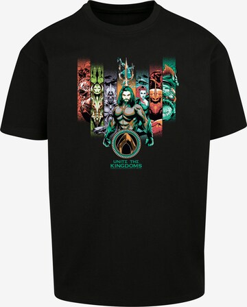 F4NT4STIC Shirt 'DC Comics Aquaman Unite The Kingdoms' in Black: front