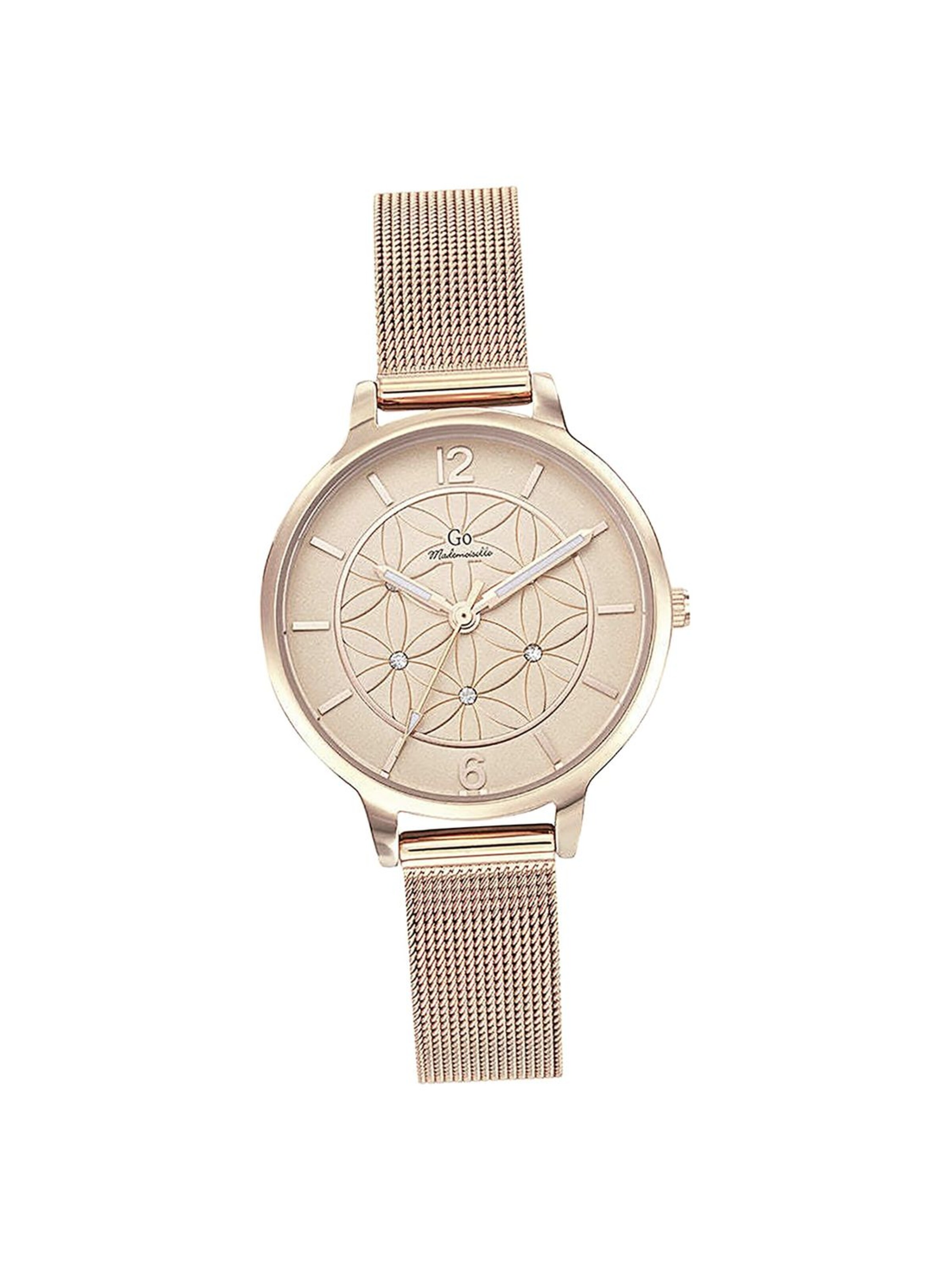 GO GirlOnly - Reloj analógico en oro: frente