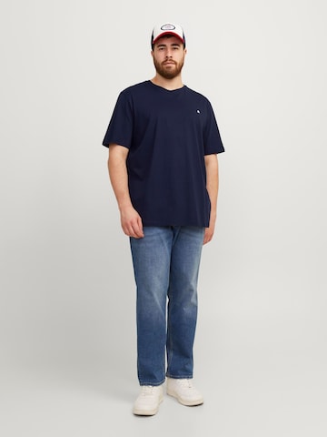 Jack & Jones Plus - Camiseta 'Paulos' en azul