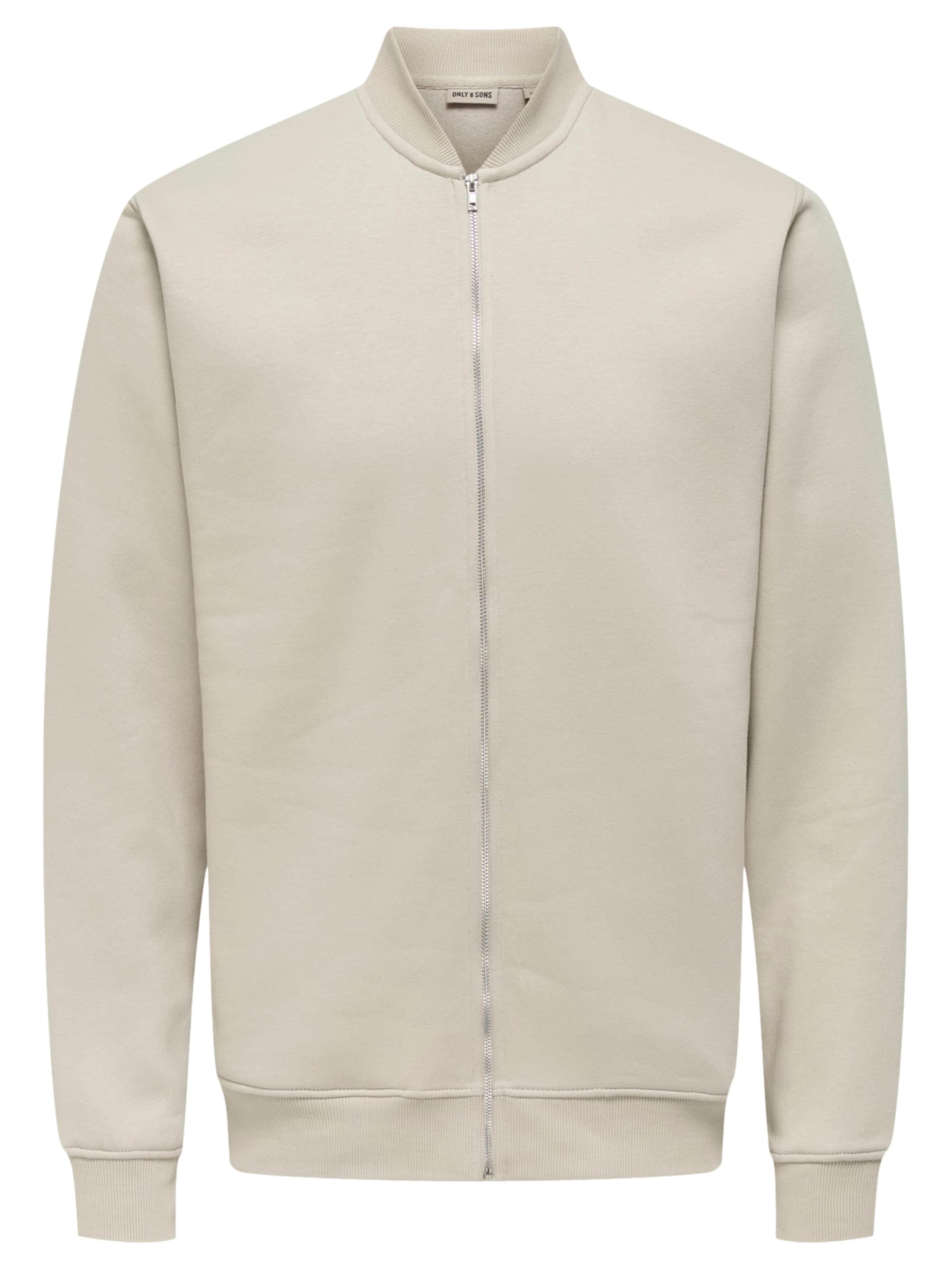 Only & Sons Sweat jacket 'Ceres' in Grey: front