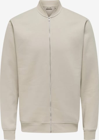 Only & Sons Sweat jacket 'Ceres' in Grey: front