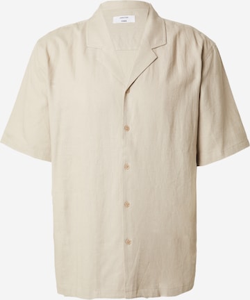 DAN FOX APPAREL Regular fit Button Up Shirt 'Ryan' in Grey: front