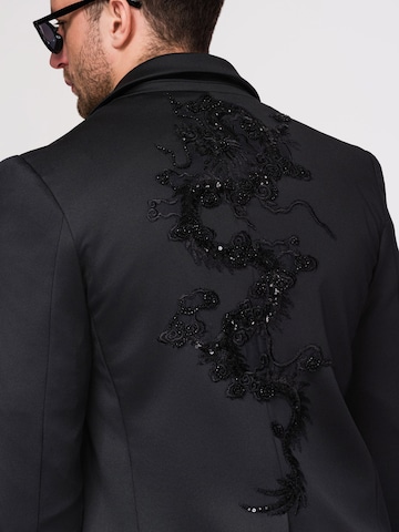 Coupe regular Veste de costume Ombre en noir
